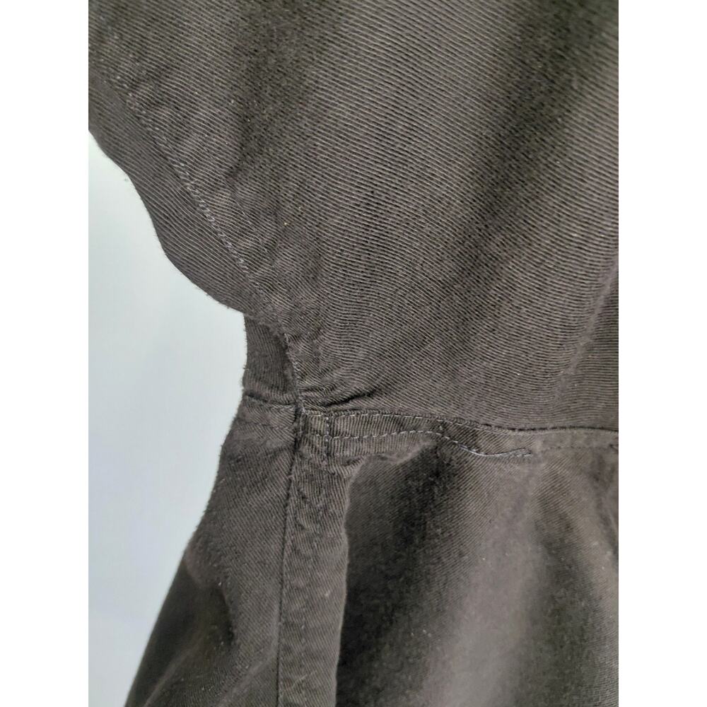 Vintage Forelli Black Cotton Utility Short Overalls Grunge Workwear Size 20 Plus - Picture 10 of 14